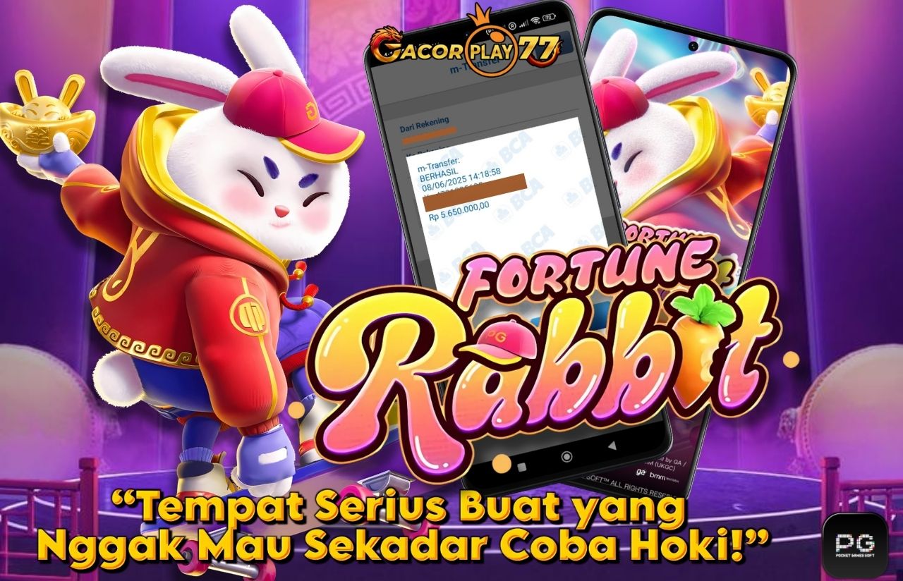 Selamat kepada user id : ka***5 Wede Rp 5,650.000 di Game FORTUNE RABBIT PG SOFT Cair Gk Sampe 1 Menit! Menang Mudah di Gacorplay77	